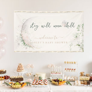 Moon Child Boho Hippie Baby Shower Welcome Banner