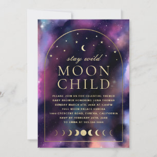 Moon Child Celestial Baby Shower Invitation