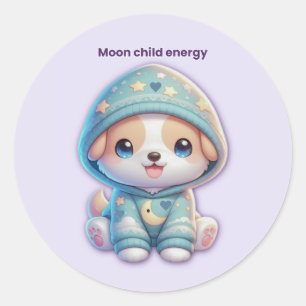 Moon Child Energy Dog Sticker