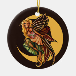 Moon Child Fairy Autumn Fairies MoonChild          Ceramic Ornament