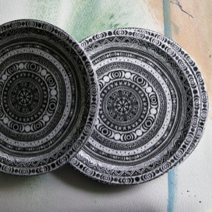 Moon Child Mandala Triple Moon Witch  Paper Plate