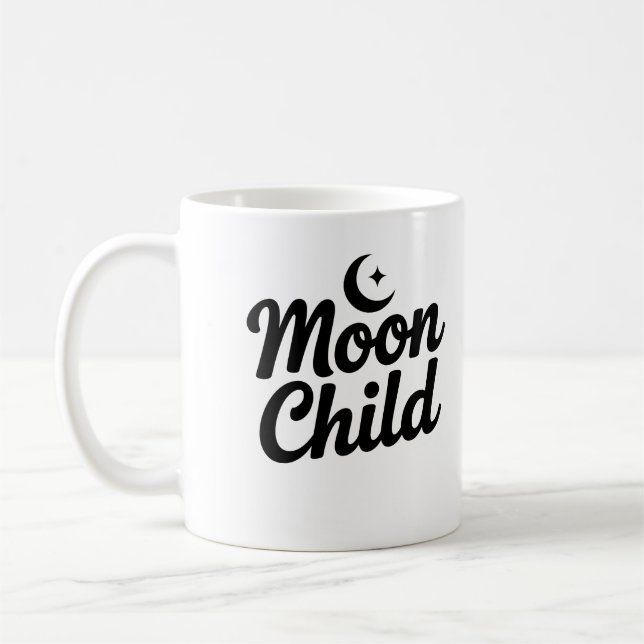Moon Child Mug – Celestial Crescent Moon Cup (Left)