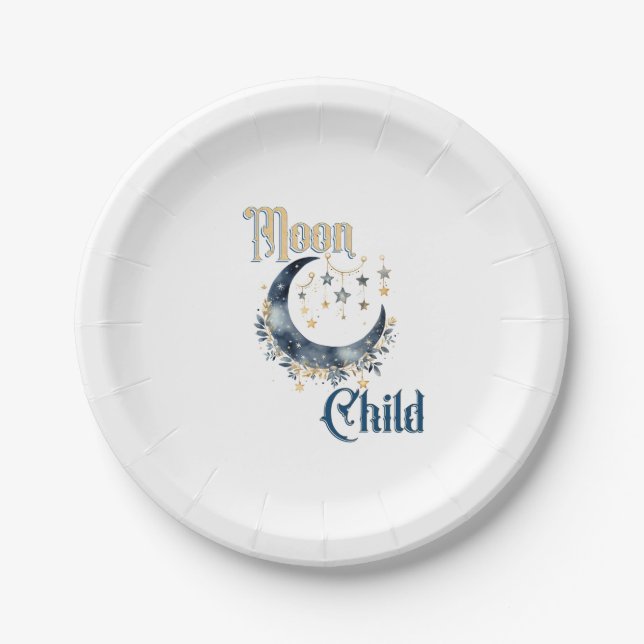 Moon Child  Paper Plate (Front)