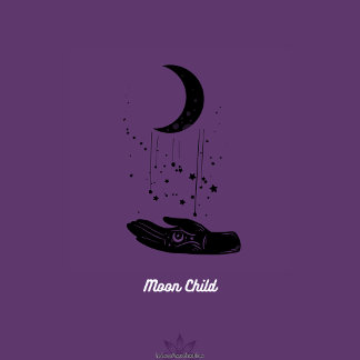 Moon Child Round Wall Clock