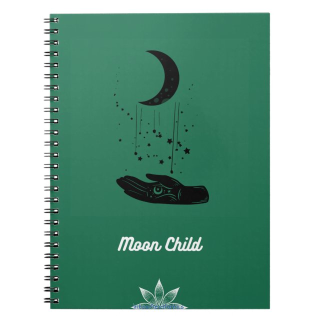 Moon Child Spiral Photo Notebook (Front)