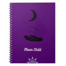 Moon Child Spiral Photo Notebook