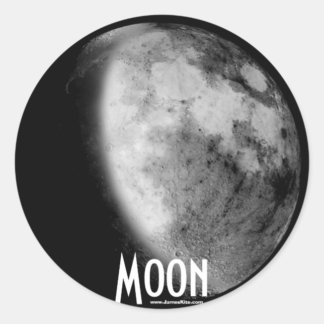 Moon Classic Round Sticker (Front)