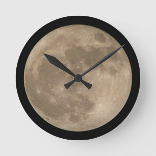 Moon Clock Full Moon Wall Clocks & Decor