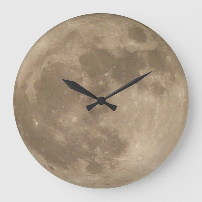 Moon Clock Full Moon Wall Clocks Decor Gifts (Front)