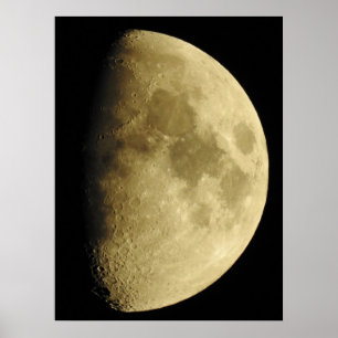 Moon Close Up Photography  Poster
