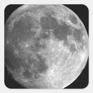 moon closeup square sticker