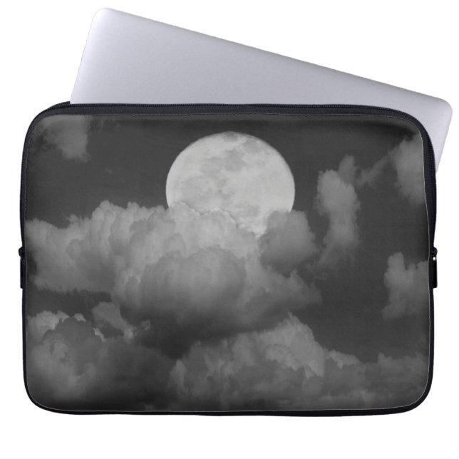 Moon & Clouds Over Kansas Laptop Sleeve (Front)