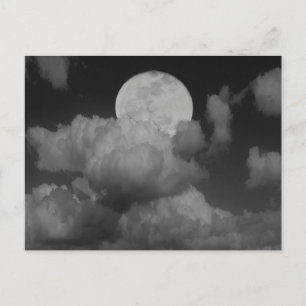 Moon & Clouds Over Kansas Postcard