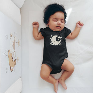 Moon Collage Baby Cartoon Bodysuit