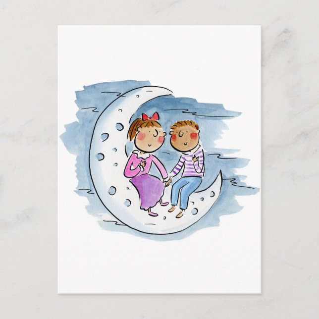 Moon Couple Postcard (Front)