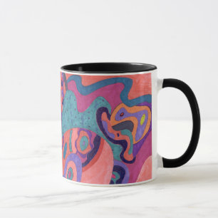 Moon Crashers, Abstract Art Mug