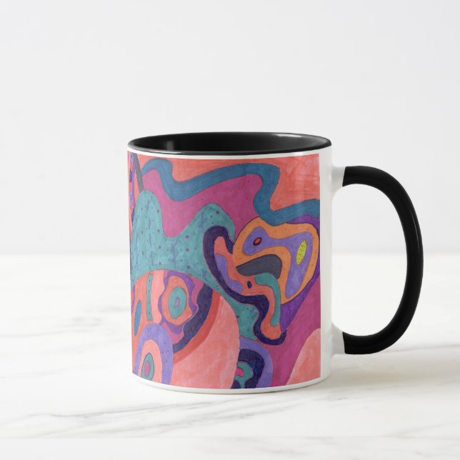 Moon Crashers, Abstract Art Mug (Right)