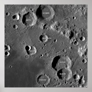 Moon Crater Memorial- Craters Named For Astronauts Poster