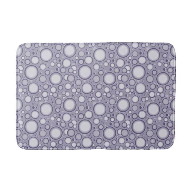 Moon Crater Purple Pattern Bath Mat (Front)