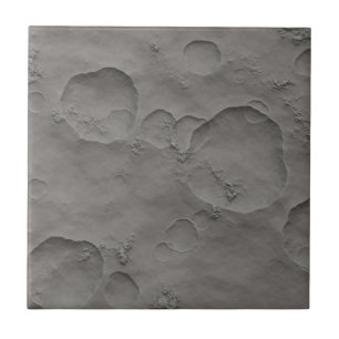Moon Craters, Lunar Surface Ceramic Tile