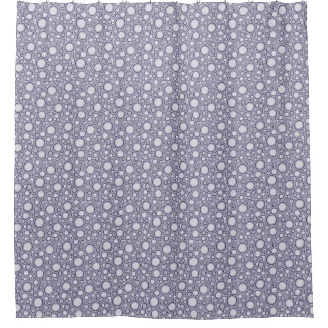 Moon Craters Purple Pattern Shower Curtain (Front)