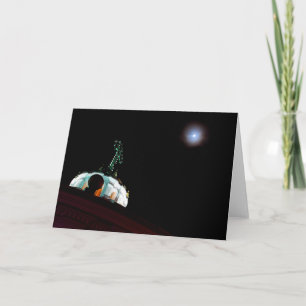 Moon & cross, Quito, Ecuador Card