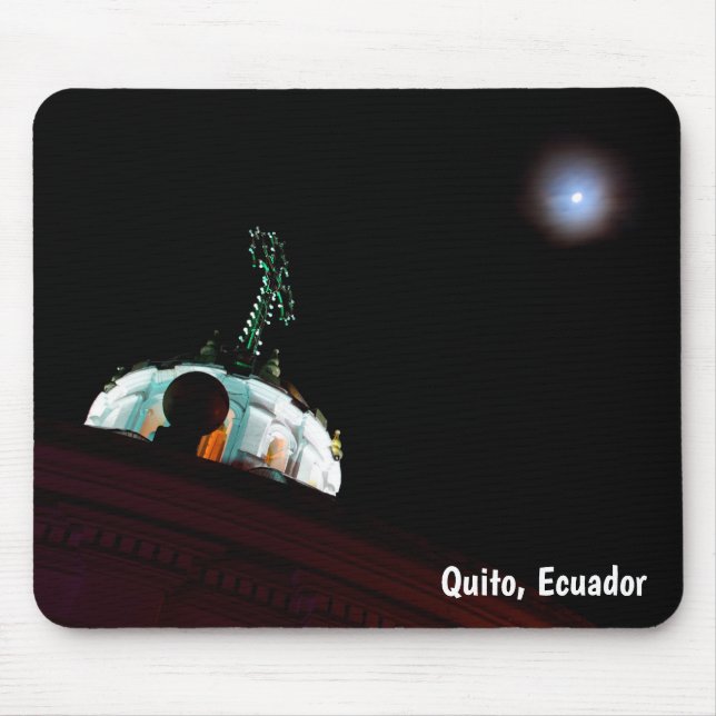 Moon & cross, Quito, Ecuador Mouse Pad (Front)