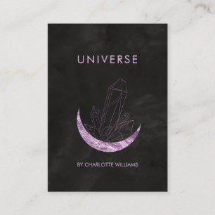 Moon Crystal Energy Healer Business Card Visitenk