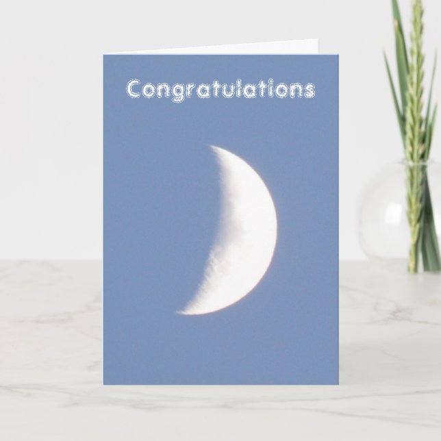 Moon Customisable Congratulations Card (Front)