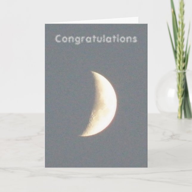 Moon Customisable Engagement Card (Front)