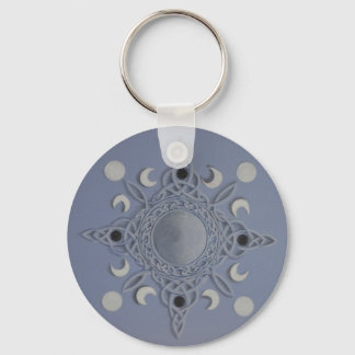 Moon cycle -celtic knot key ring