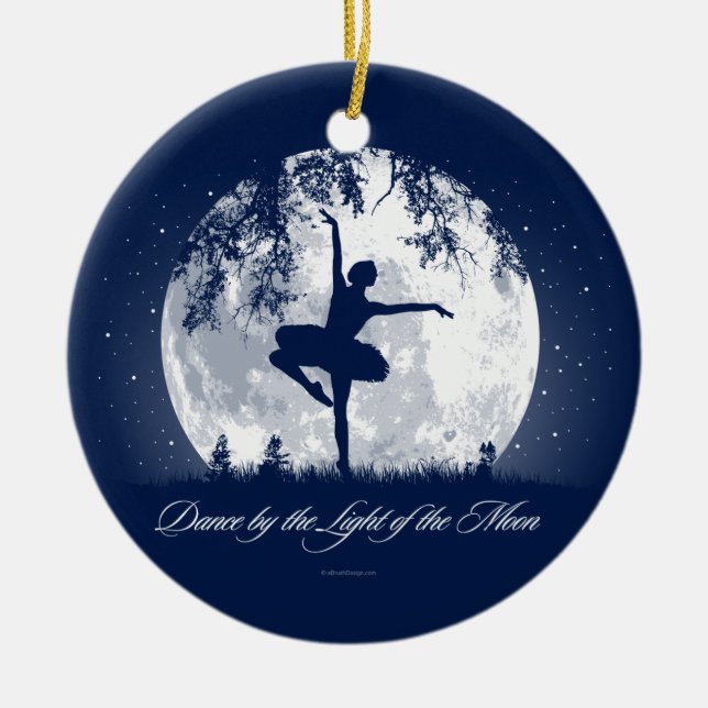 Moon Dance Ceramic Tree Decoration (Front)