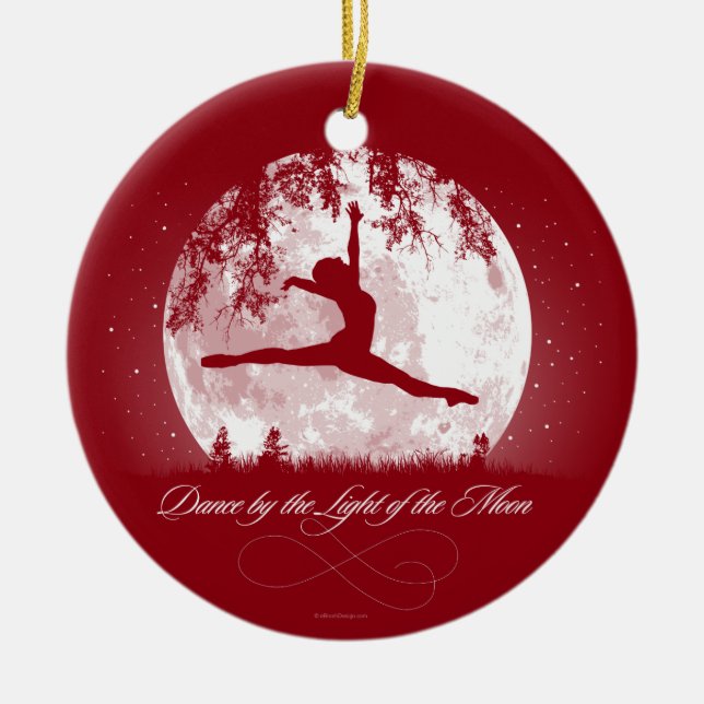 Moon Dance Ceramic Tree Decoration (Front)