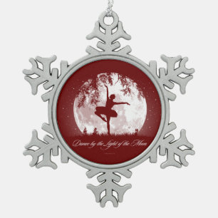 Moon Dance Snowflake Pewter Christmas Ornament
