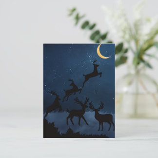 Moon deer  postcard