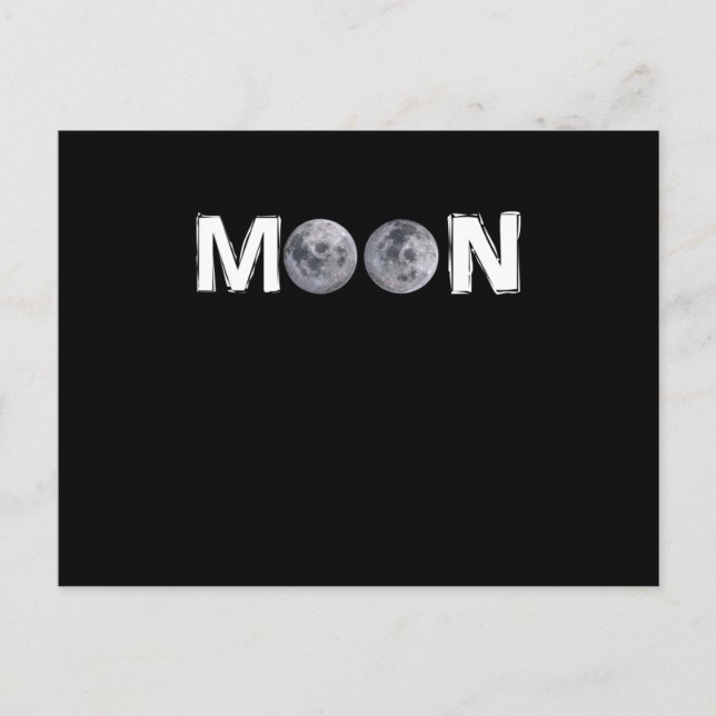 Moon Design with 2 moon instead of double "O" Postcard (Front)