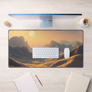 Moon Desk Mat – Aesthetic Lunar Phases, Full Moon,