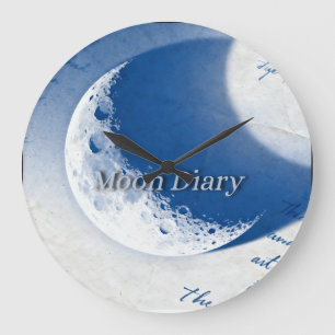 Moon Diary Large Clock