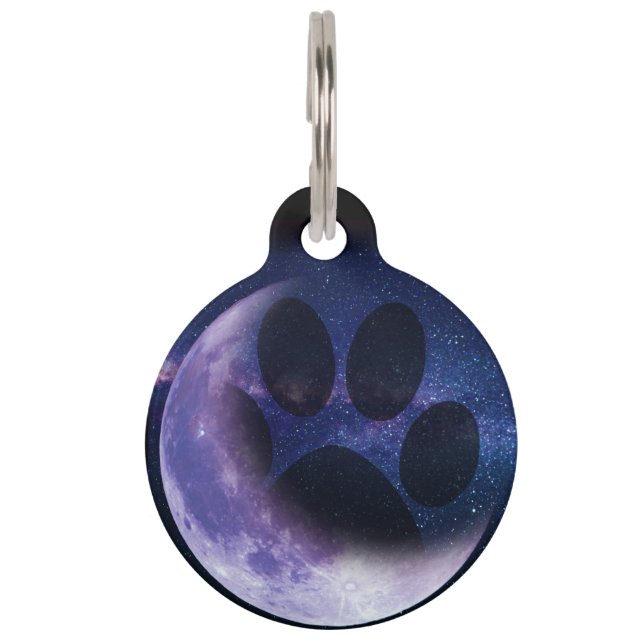 Moon Dog Tag - Blue (Front)
