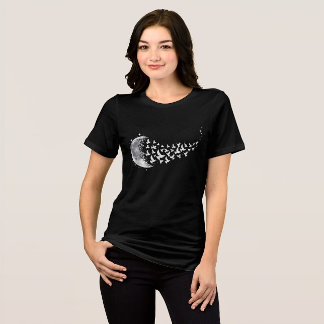 moon dove Tri-Blend shirt (Front Full)