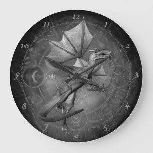 Moon Dragon II Large Clock