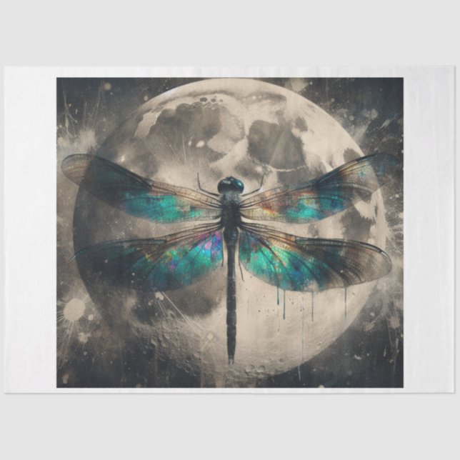 Moon Dragonfly Tissue Paper (Front)