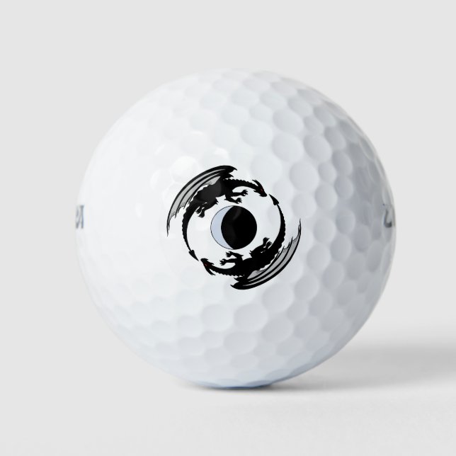 Moon Dragons Fantasy Design Golf Balls (Front)