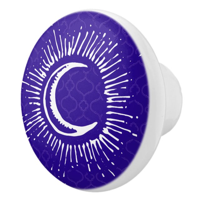 "Moon" Drawer Knob Pull (WH/BLU/PUR) (Right)
