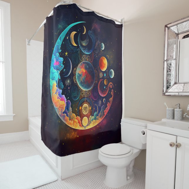 Moon Dreams Shower Curtain (In Situ)