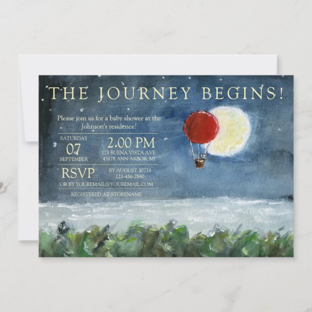 Moon Eclipse Baby Shower Invite (Front)