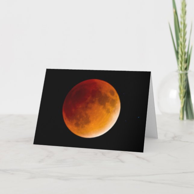 Moon Eclipse Blood Moon | Mendota Heights Card (Front)