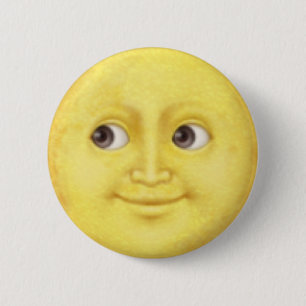 Moon Emoji 6 Cm Round Badge