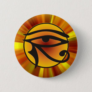 Moon Eye Of Horus 6 Cm Round Badge