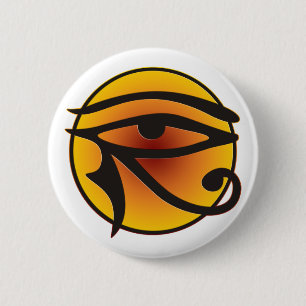 Moon Eye Of Horus 6 Cm Round Badge